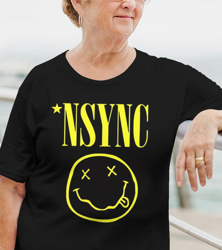 NSYNC Smiley Face Crossover T-Shirt