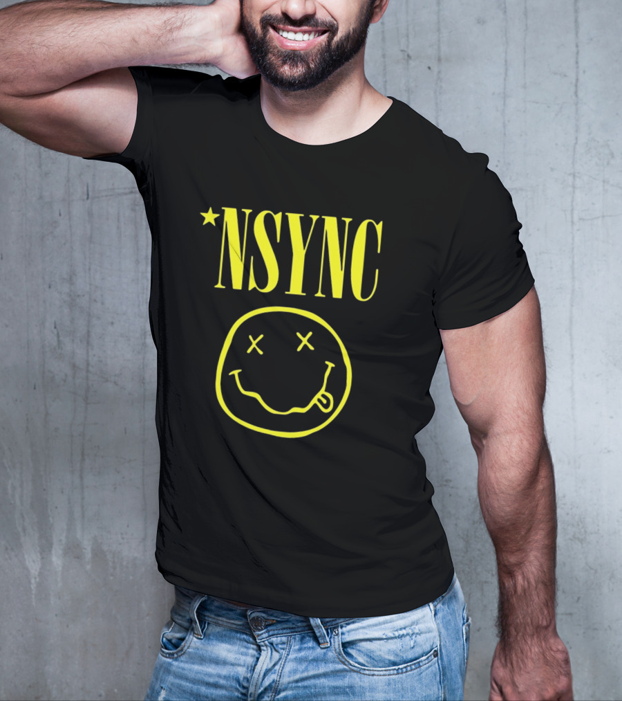 NSYNC Smiley Face Crossover T-Shirt