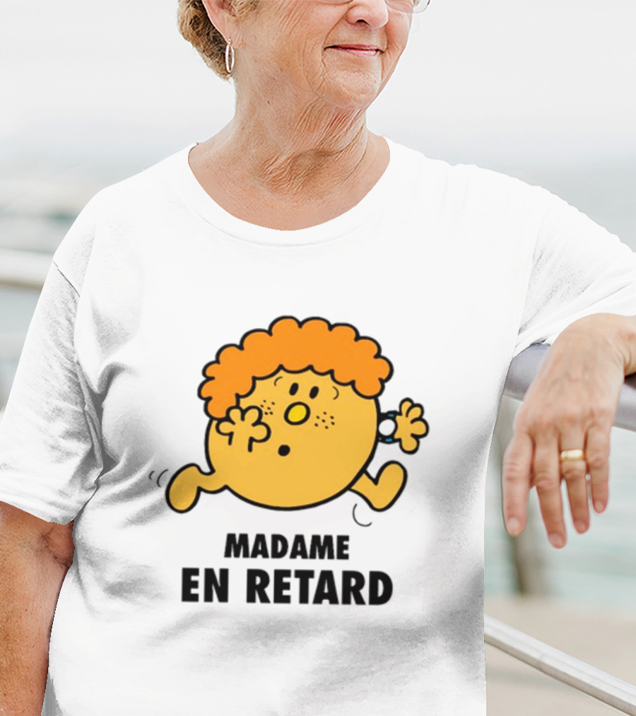 Madame En Retard Character With Orange Hair And Running Pose T-Shirt