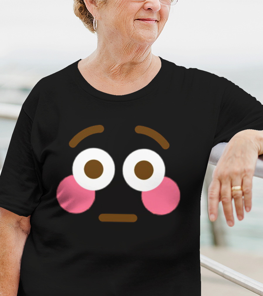 Flushed Face Blushing Emoticon Expression T-Shirt