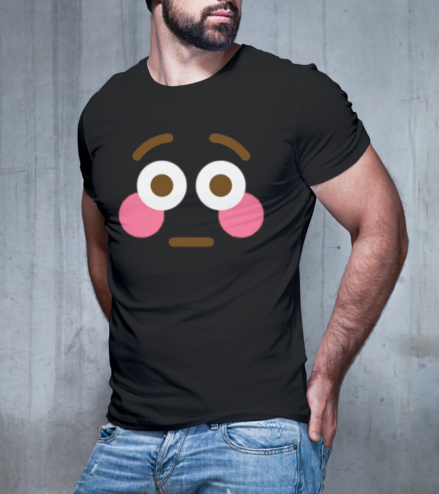 Flushed Face Blushing Emoticon Expression T-Shirt
