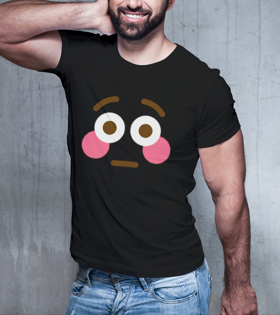 Flushed Face Blushing Emoticon Expression T-Shirt