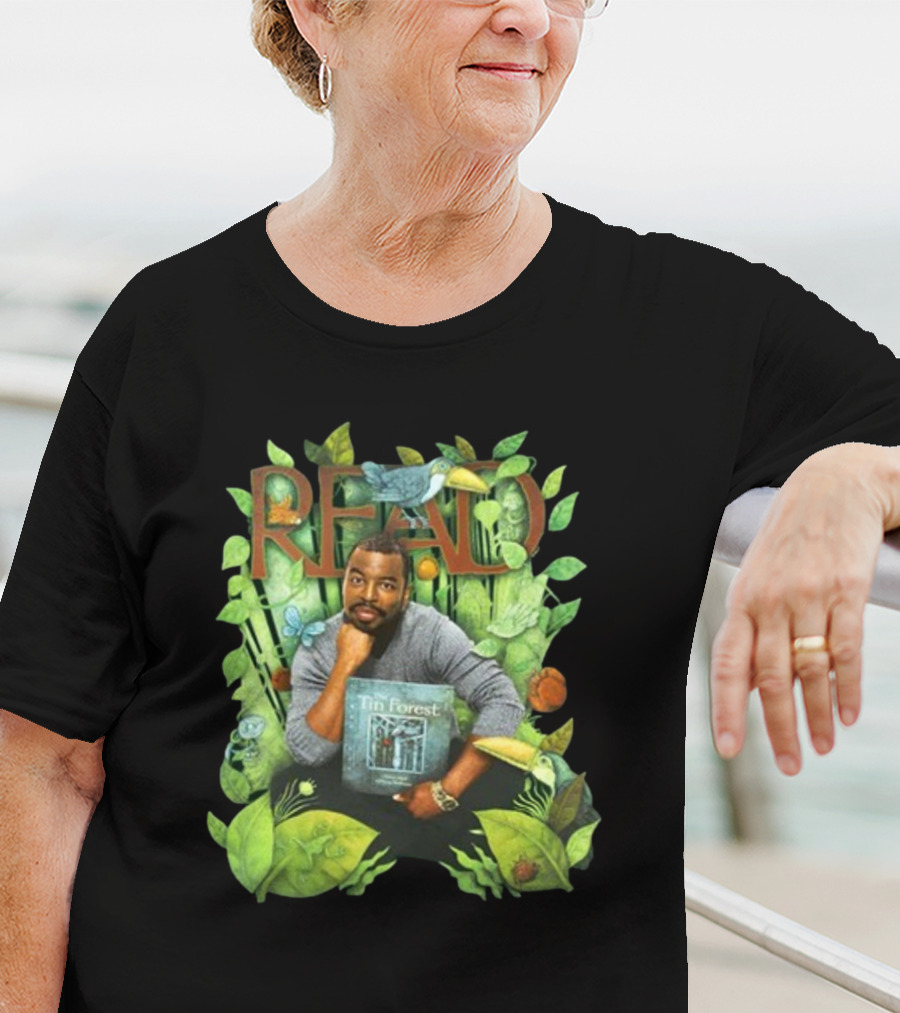 LeVar Burton Read The Tin Forest Surrounded By Lush Greenery And Animals T-Shirt