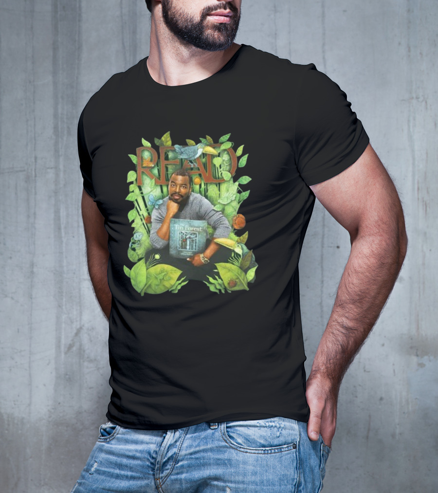 LeVar Burton Read The Tin Forest Surrounded By Lush Greenery And Animals T-Shirt