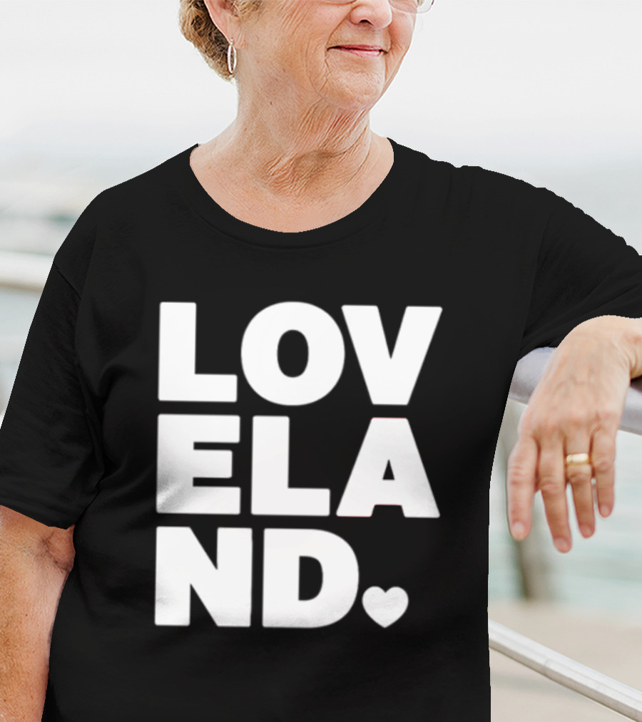 Cincyshirts Loveland White Ink Heart T-Shirt