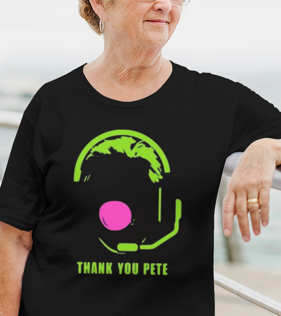Thank You Pete Simplyseattle Coach Headset Neon T-Shirt