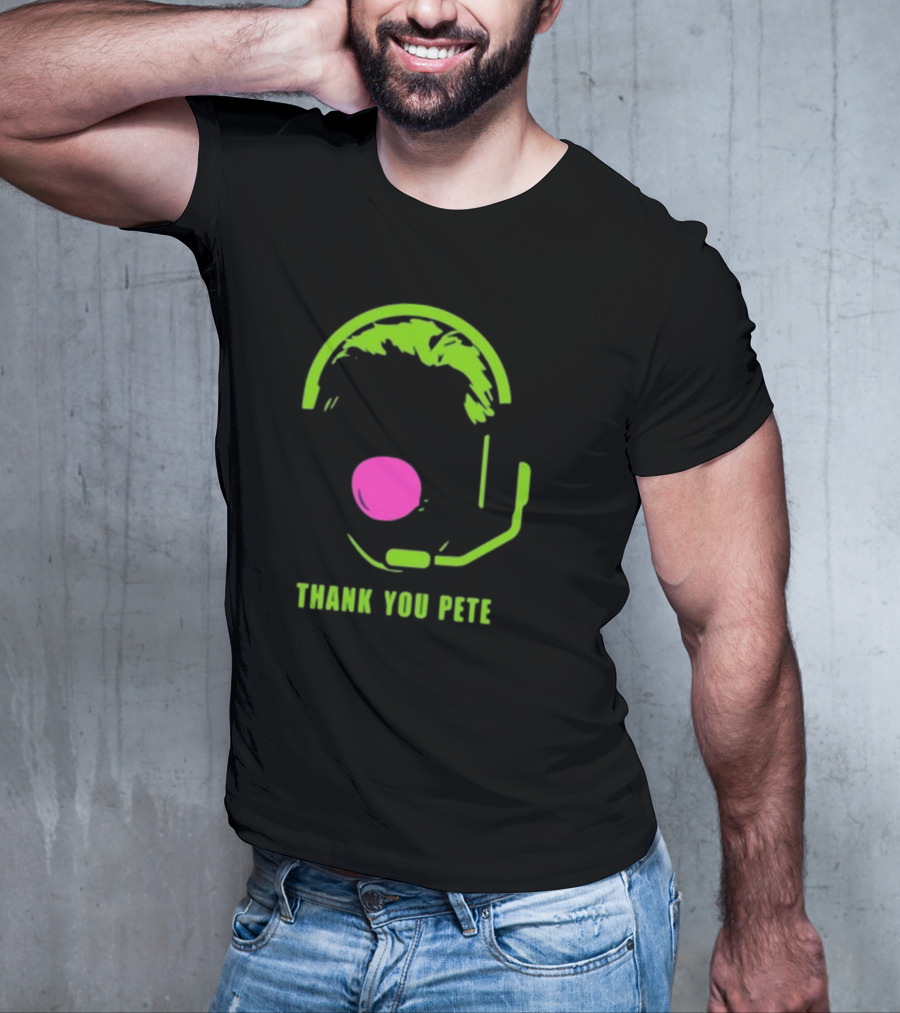 Thank You Pete Simplyseattle Coach Headset Neon T-Shirt