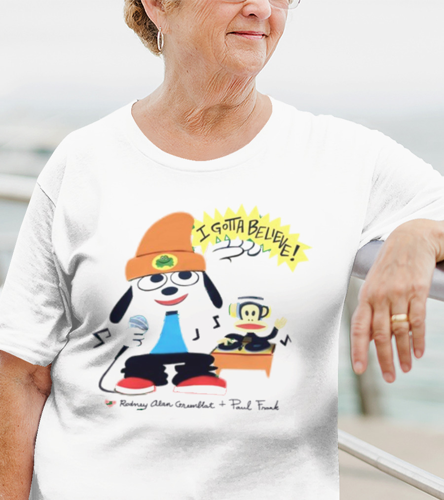 Parappa The Rapper I Gotta Believe Rodney Alan Greenblat Paul Frank Collaboration With Julius The Monkey T-Shirt