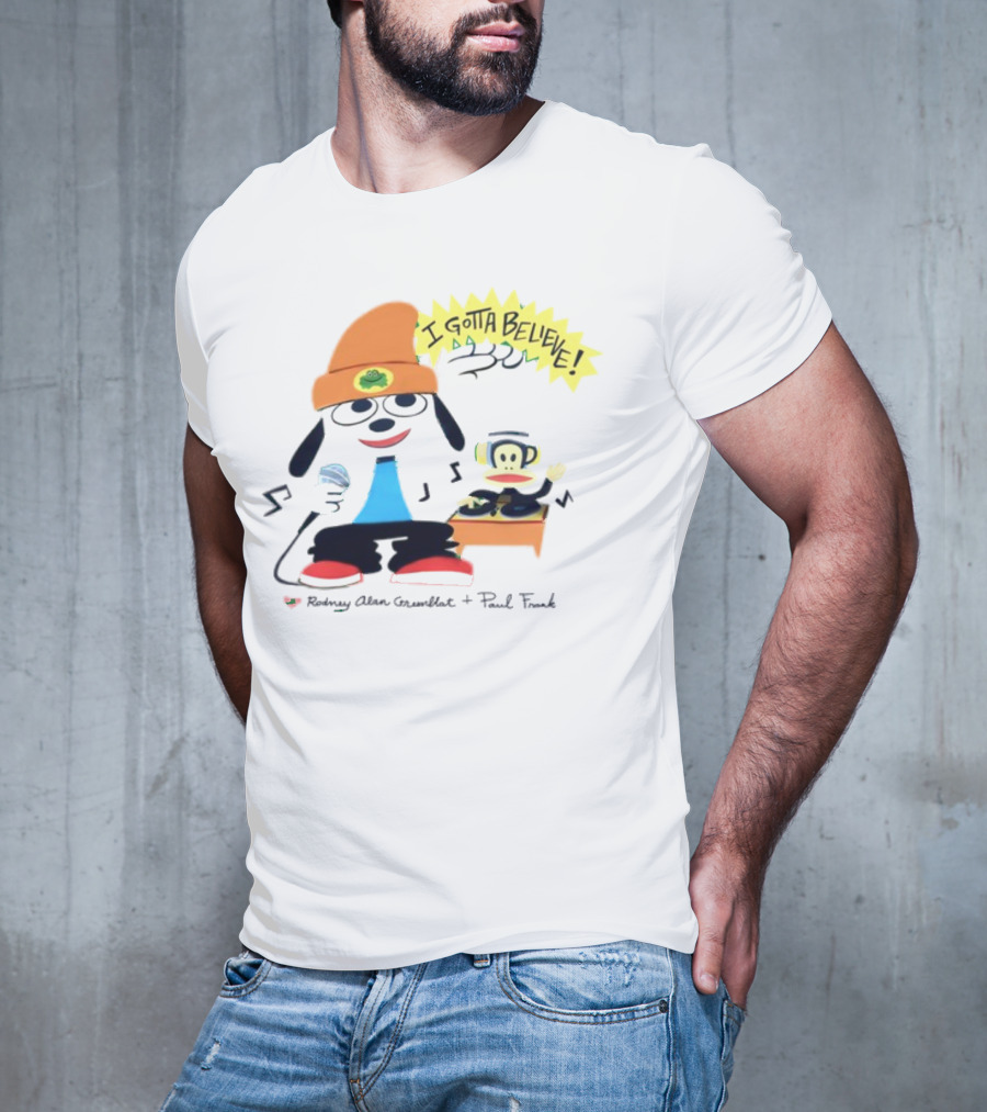 Parappa The Rapper I Gotta Believe Rodney Alan Greenblat Paul Frank Collaboration With Julius The Monkey T-Shirt