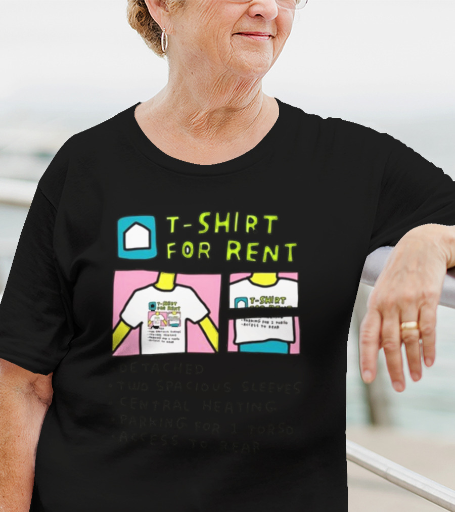 T-Shirt For Rent Detached Two Spacious Sleeves Central Heating Parking For 1 Torso Access To Rear T-Shirt