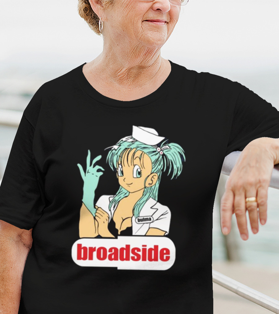 Bulma Broadside Nurse Anime Character With Glove And Cap T-Shirt