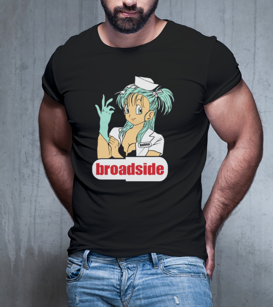 Bulma Broadside Nurse Anime Character With Glove And Cap T-Shirt