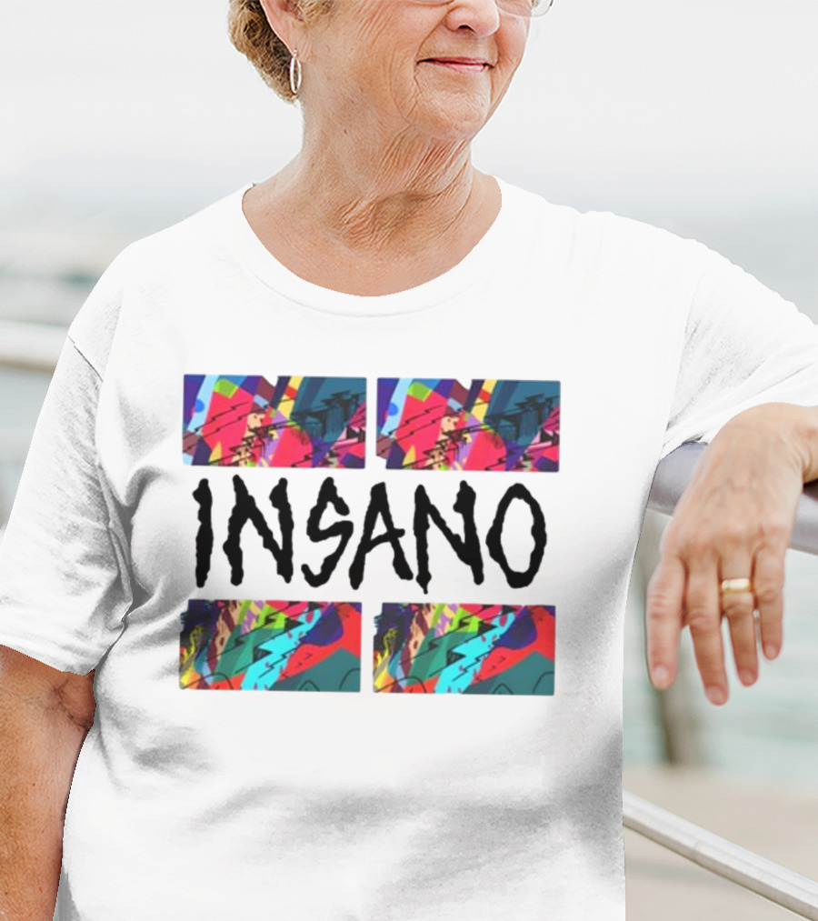 Multicolor Abstract Kaws Insano T-Shirt
