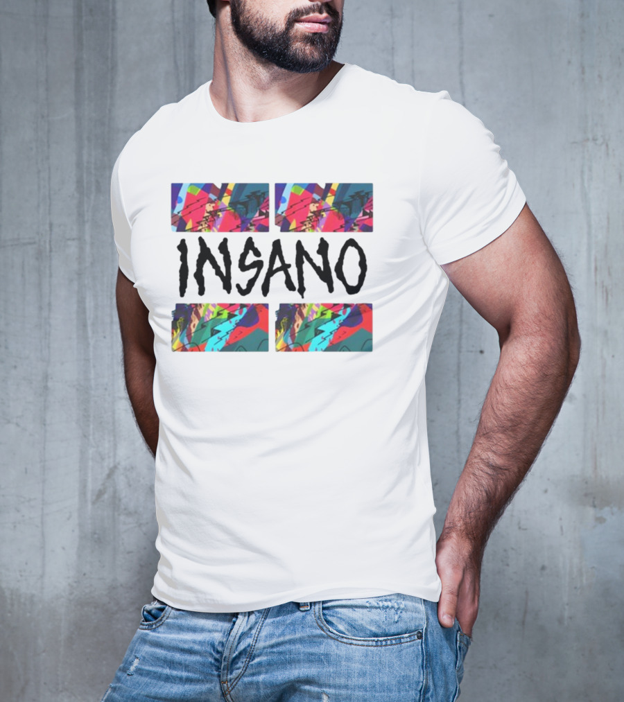 Multicolor Abstract Kaws Insano T-Shirt