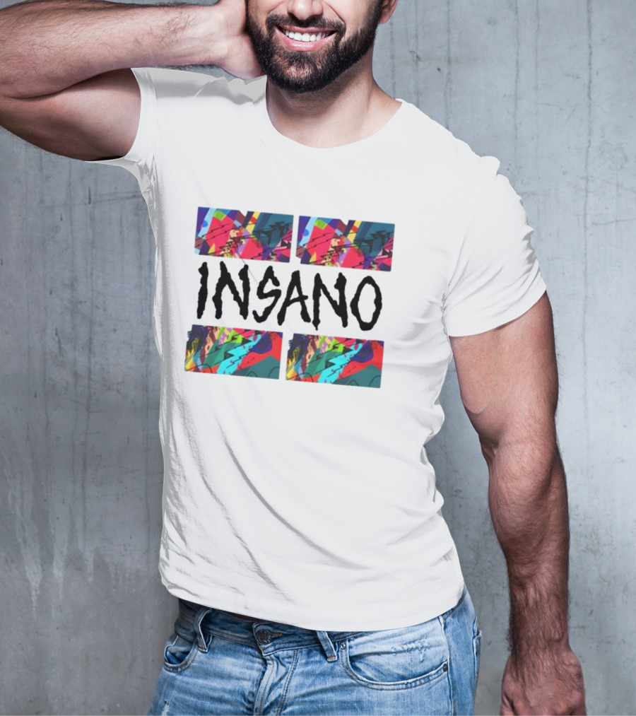 Multicolor Abstract Kaws Insano T-Shirt