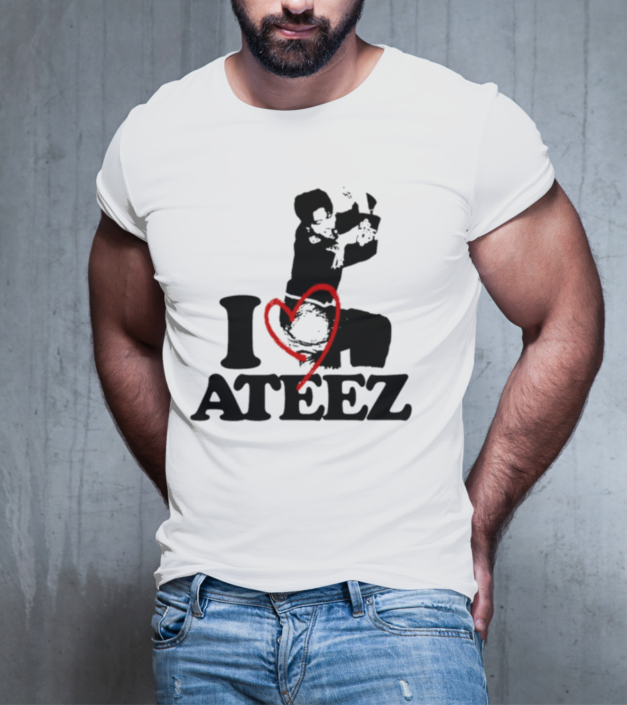 Wooyoung Love Ateez I Heart T-Shirt