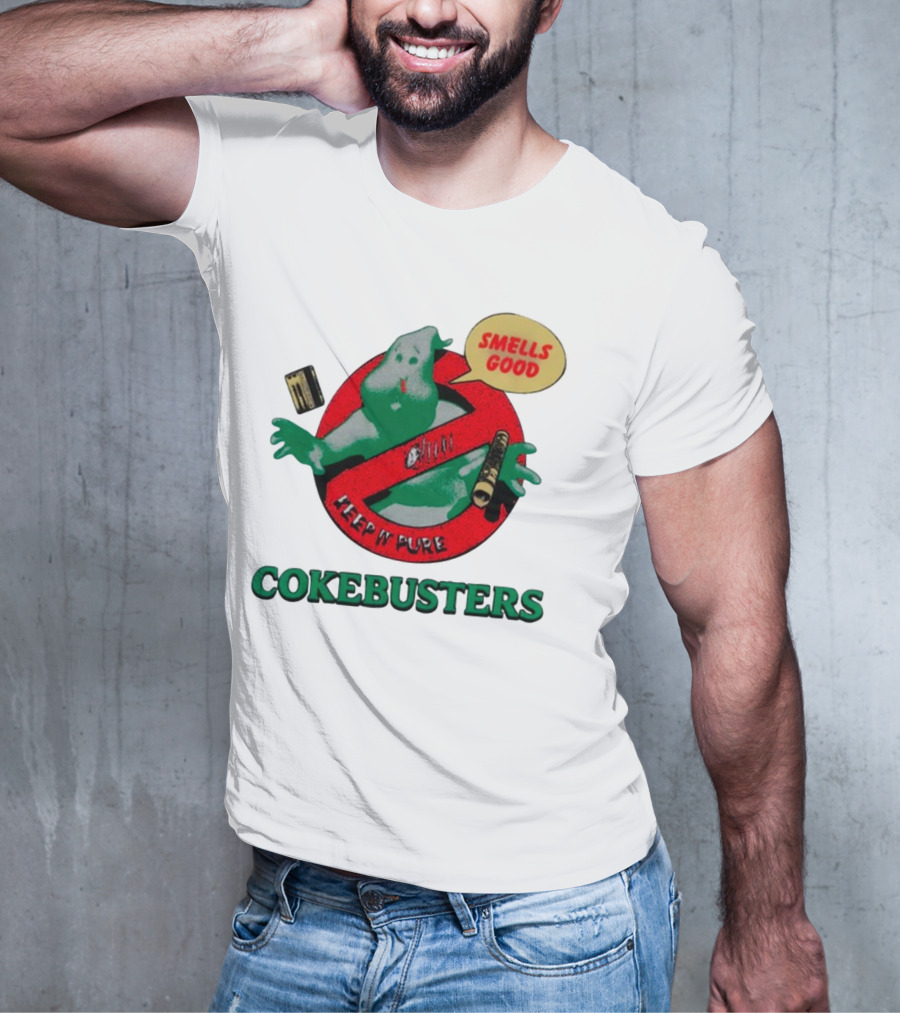 Homewardboundstore Cokebusters Keep'n Pure Smells Good Ghostbusters T-Shirt