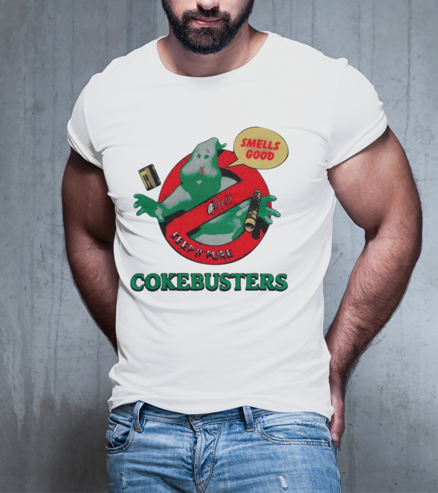 Homewardboundstore Cokebusters Keep'n Pure Smells Good Ghostbusters T-Shirt
