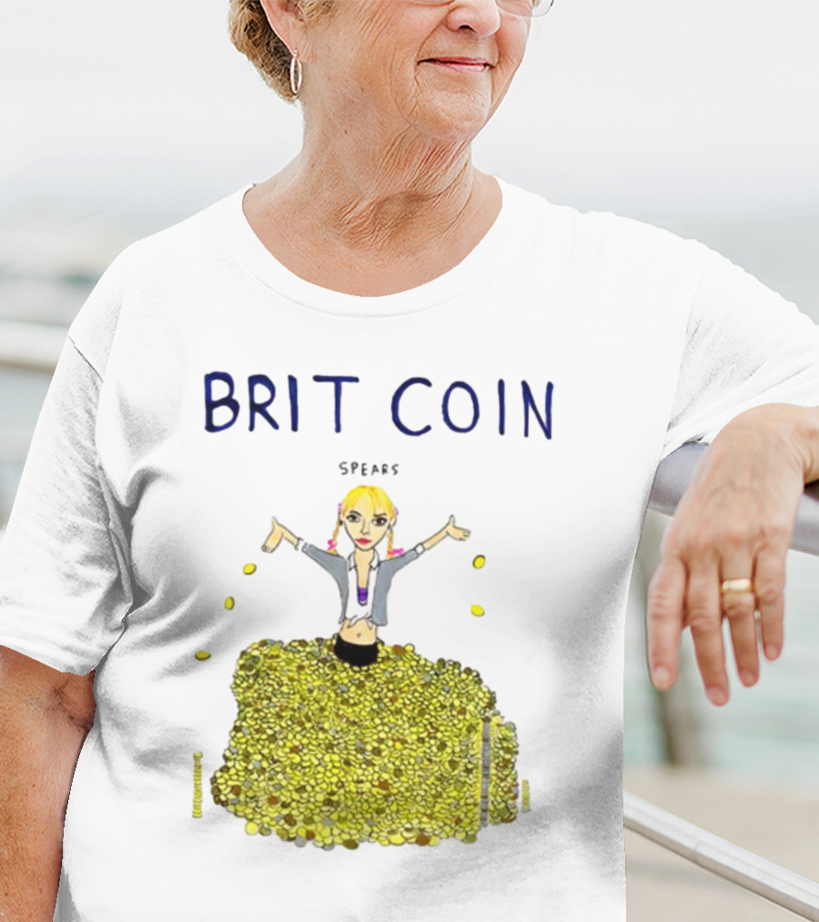 Dave Portnoy Brit Coin Spears Dancing In Gold T-Shirt