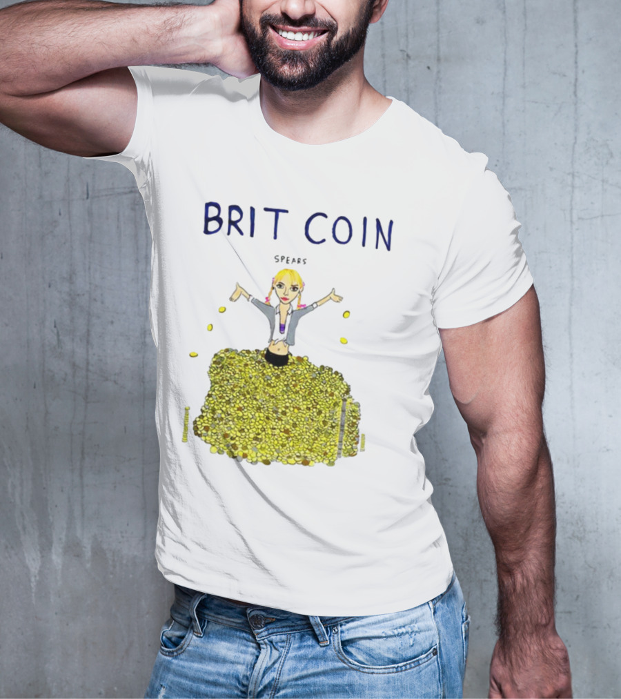 Dave Portnoy Brit Coin Spears Dancing In Gold T-Shirt