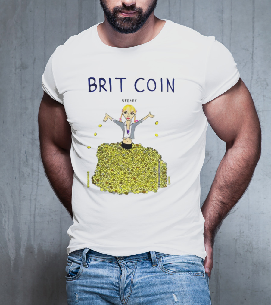 Dave Portnoy Brit Coin Spears Dancing In Gold T-Shirt