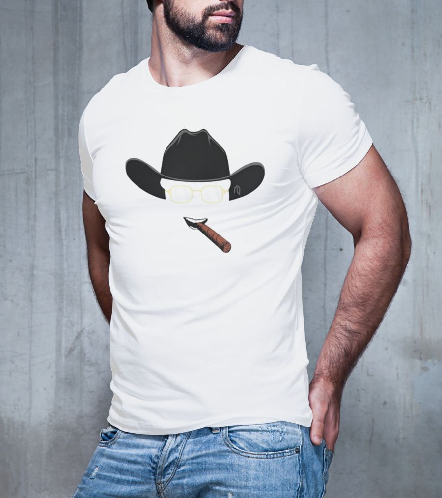 Cowboy Hat Sunglasses Cigar Iconic T-Shirt