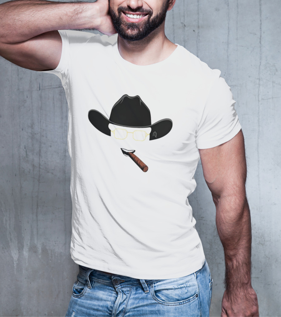 Cowboy Hat Sunglasses Cigar Iconic T-Shirt