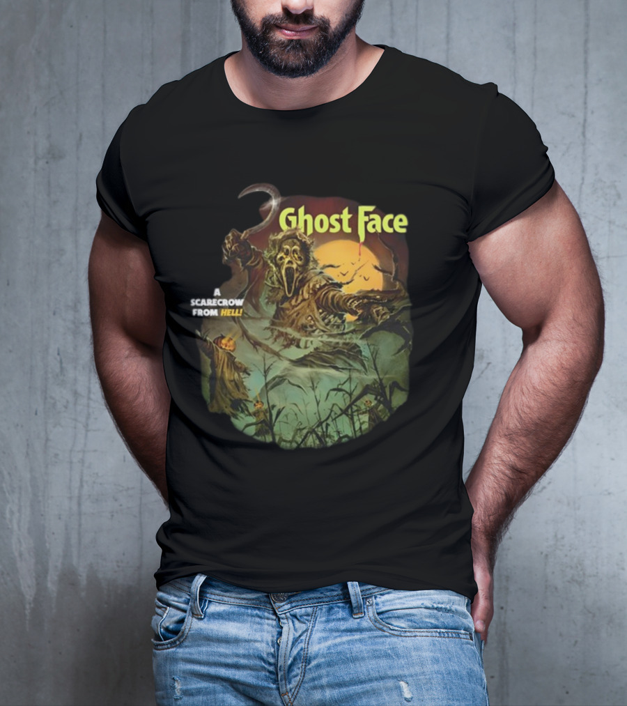Ghost Face A Scarecrow From Hell Cavitycolors Glows In The Dark T-Shirt
