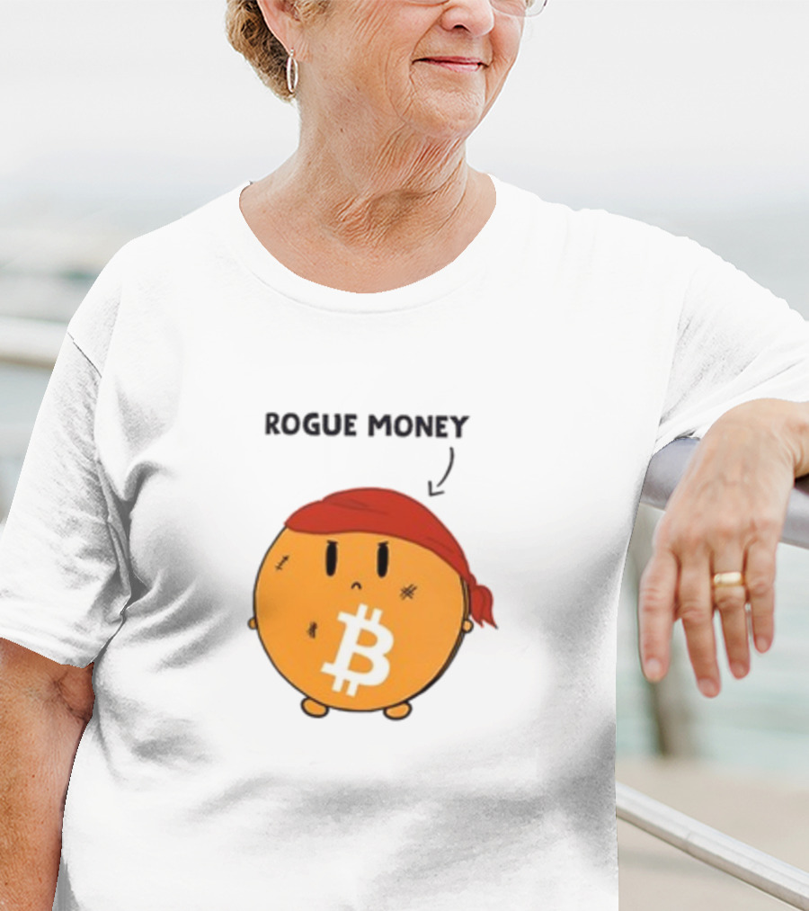 Lina Seiche Bitcoin Rogue Money Icon With Red Bandana T-Shirt