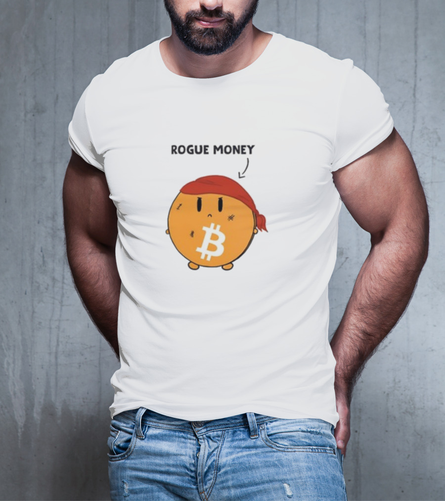 Lina Seiche Bitcoin Rogue Money Icon With Red Bandana T-Shirt