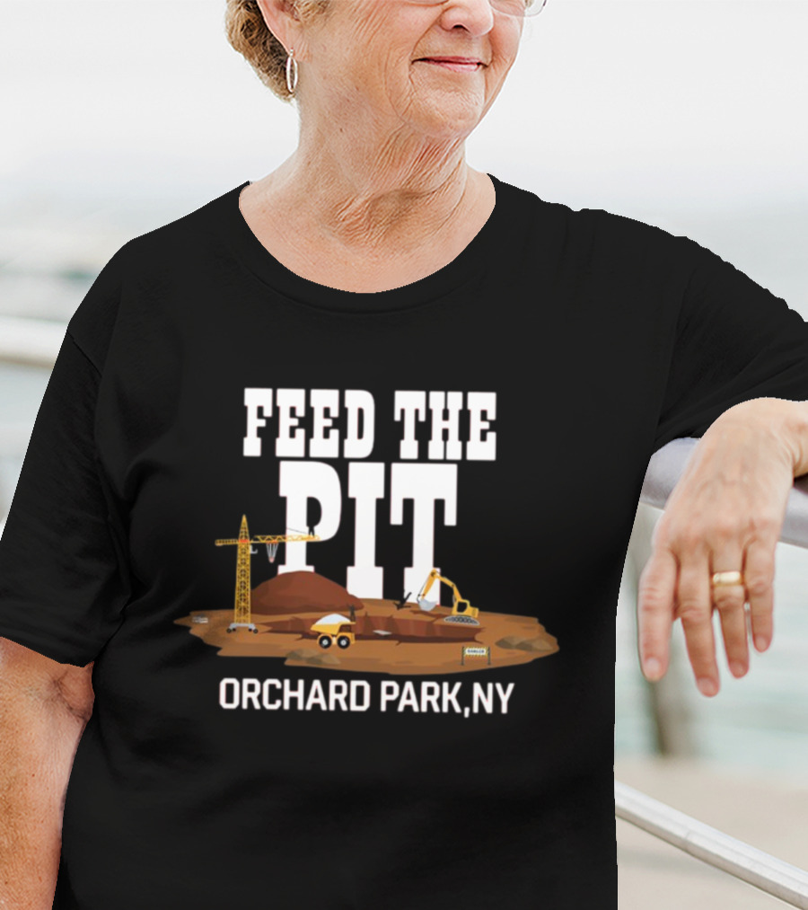 Feed The Pit Orchard Park NY Construction Scene T-Shirt