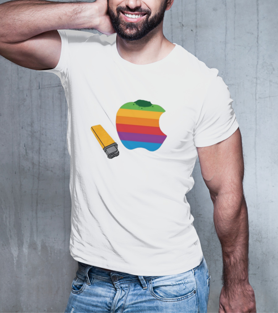 Apple Pipe Rainbow Logo Lighter T-Shirt