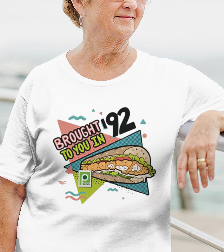Brought 92 To You In Publix Sub Sandwich Pop Art Retro Graphics T-Shirt