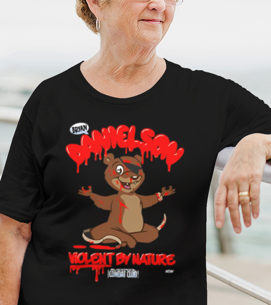 Bryan Danielson Violent By Nature Bear Blackpool Combat Club T-Shirt
