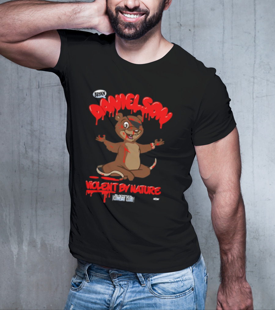 Bryan Danielson Violent By Nature Bear Blackpool Combat Club T-Shirt