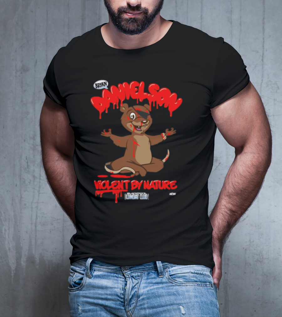 Bryan Danielson Violent By Nature Bear Blackpool Combat Club T-Shirt