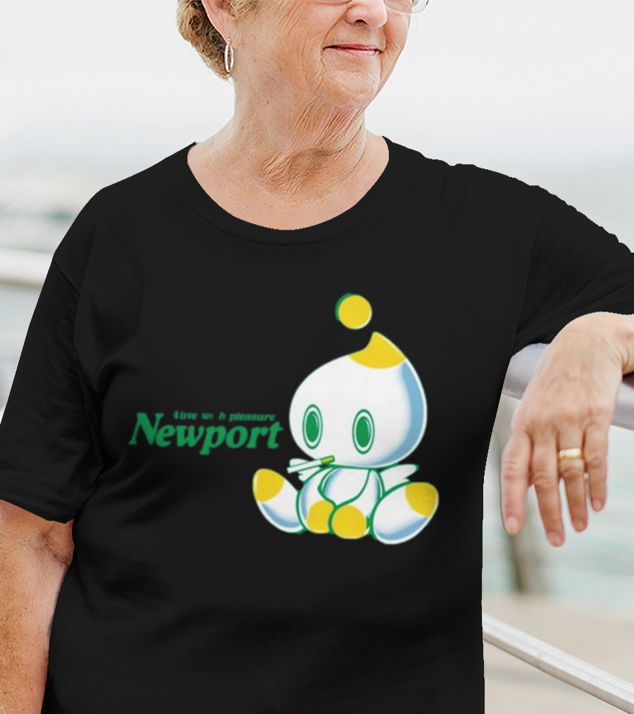 Newport Alive With Pleasure Cute Character Sitting T-Shirt