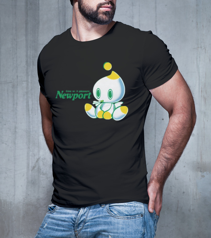 Newport Alive With Pleasure Cute Character Sitting T-Shirt