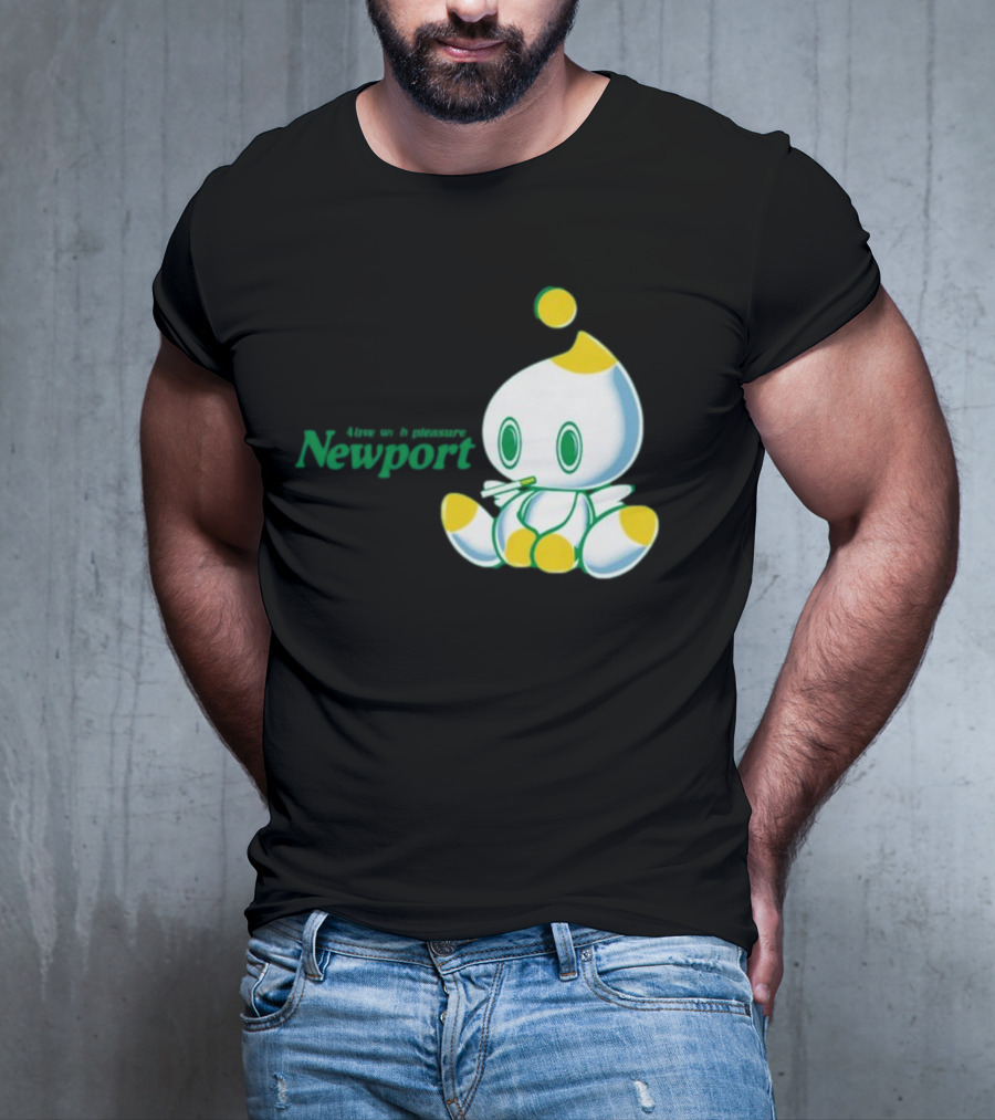 Newport Alive With Pleasure Cute Character Sitting T-Shirt