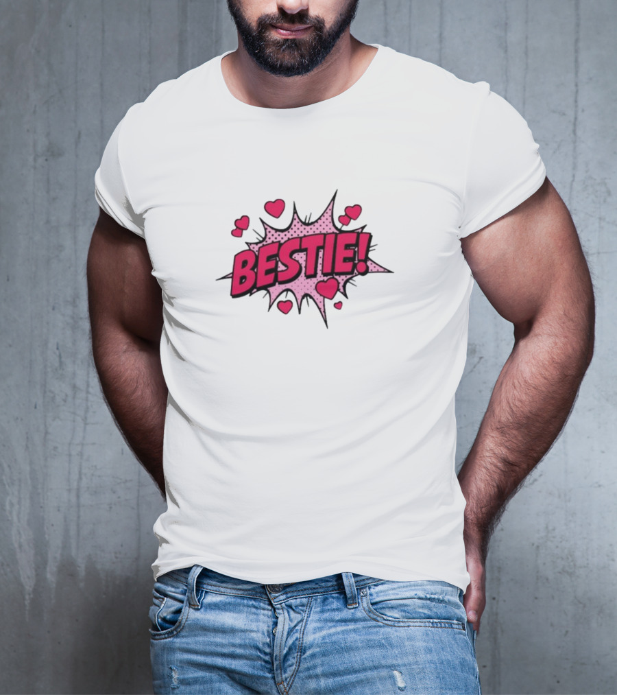 Mixoloshe Bestie Pop Art Hearts Explosion T-Shirt