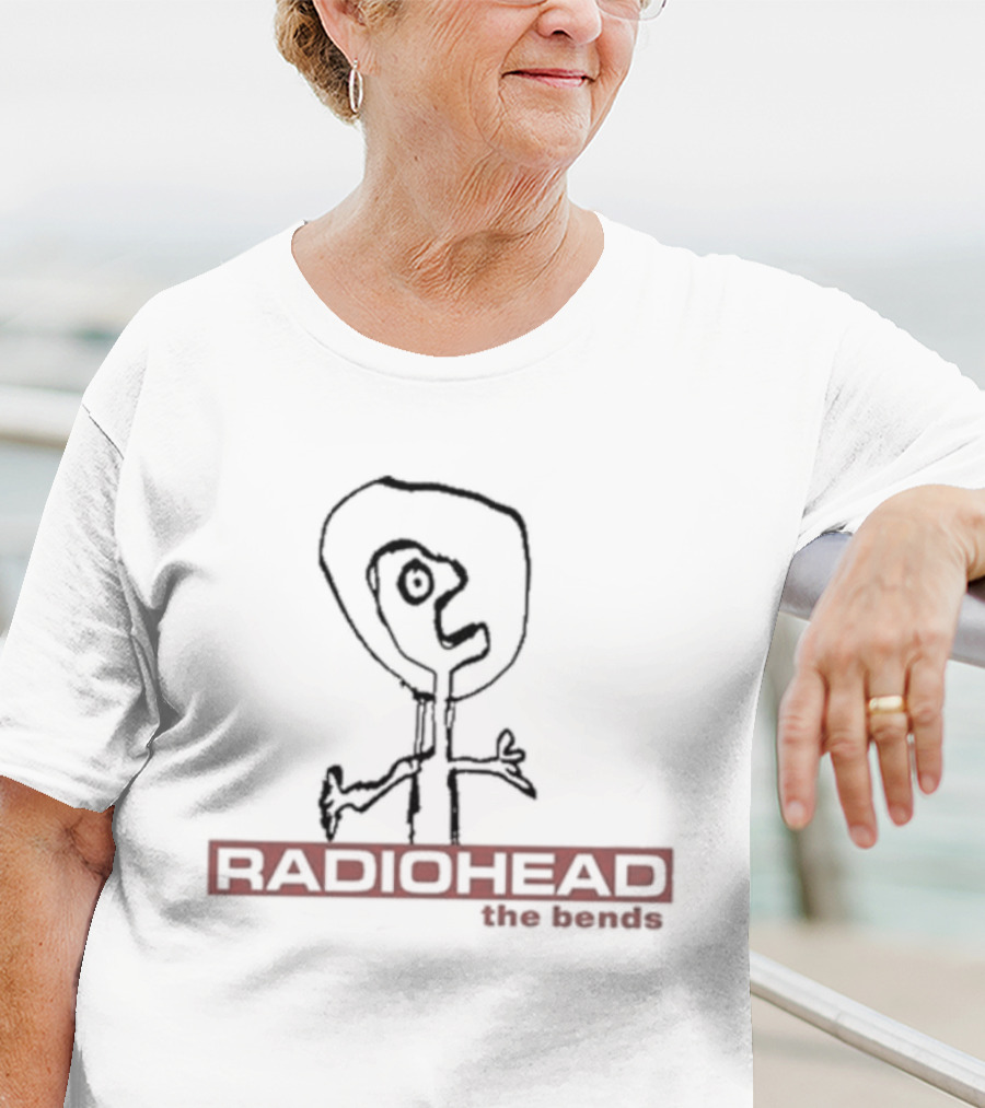 Xiu Shoegaze Radiohead The Bends Iconic Sketch Figure T-Shirt