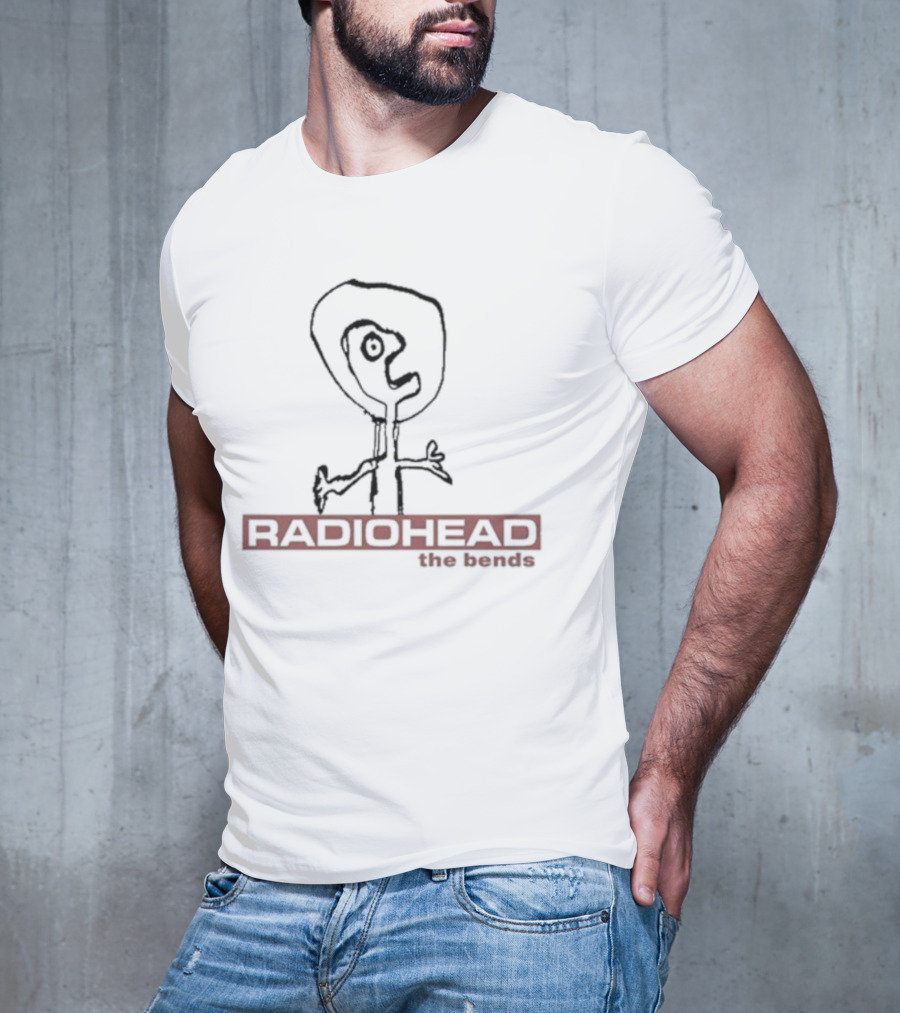Xiu Shoegaze Radiohead The Bends Iconic Sketch Figure T-Shirt