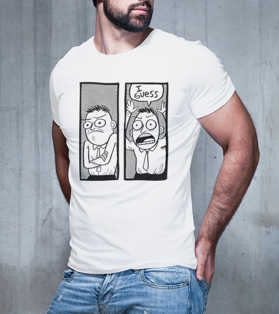 Quality Thomas 'Tomska' Ridgewell Comic I Guess Character Panels T-Shirt
