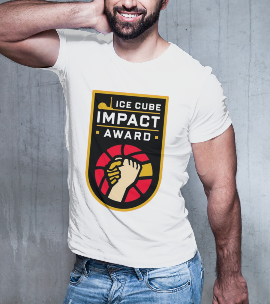 Ice Cube Impact Award Basketball Handshake Badge T-Shirt