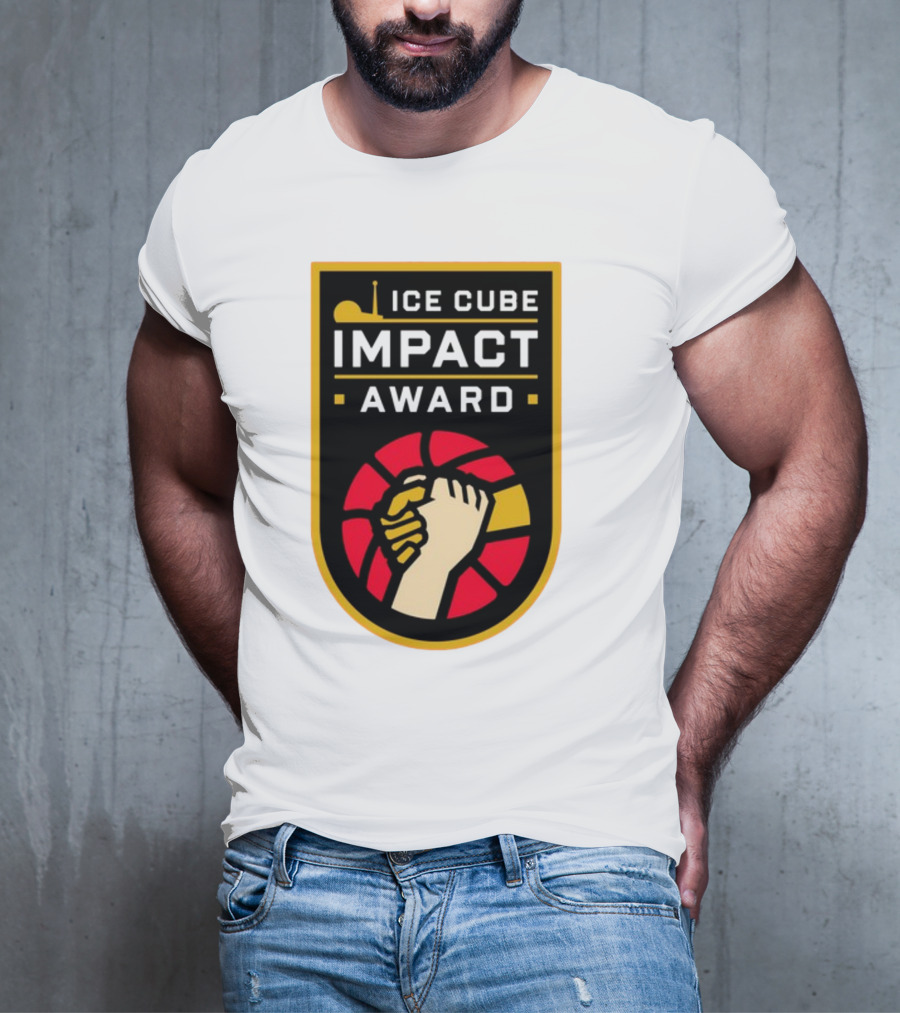 Ice Cube Impact Award Basketball Handshake Badge T-Shirt