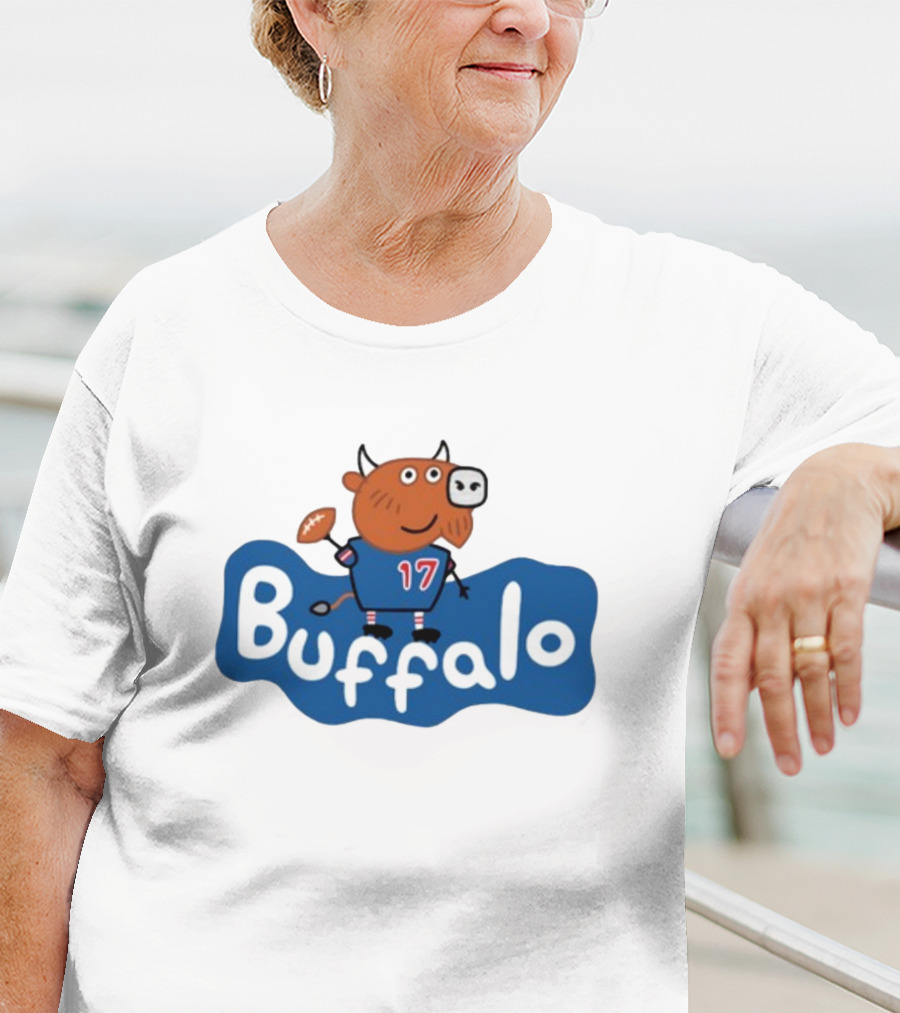 26Shirts Buffalo 17 Football Cartoon Character T-Shirt