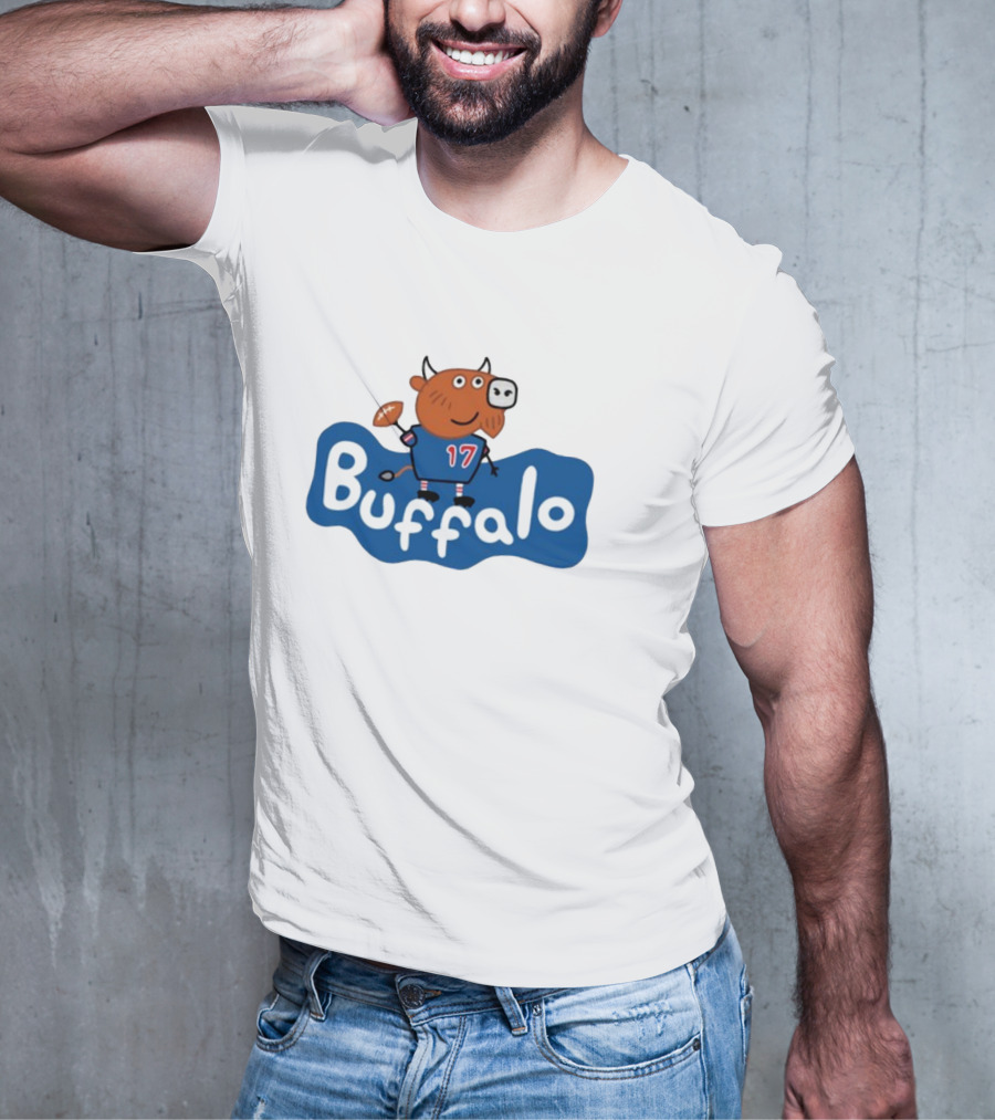 26Shirts Buffalo 17 Football Cartoon Character T-Shirt
