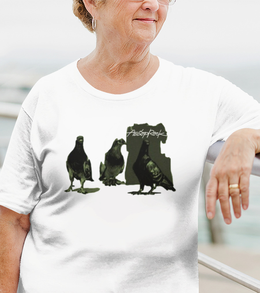 Aesop Rock Pigeonometry Three Pigeons T-Shirt
