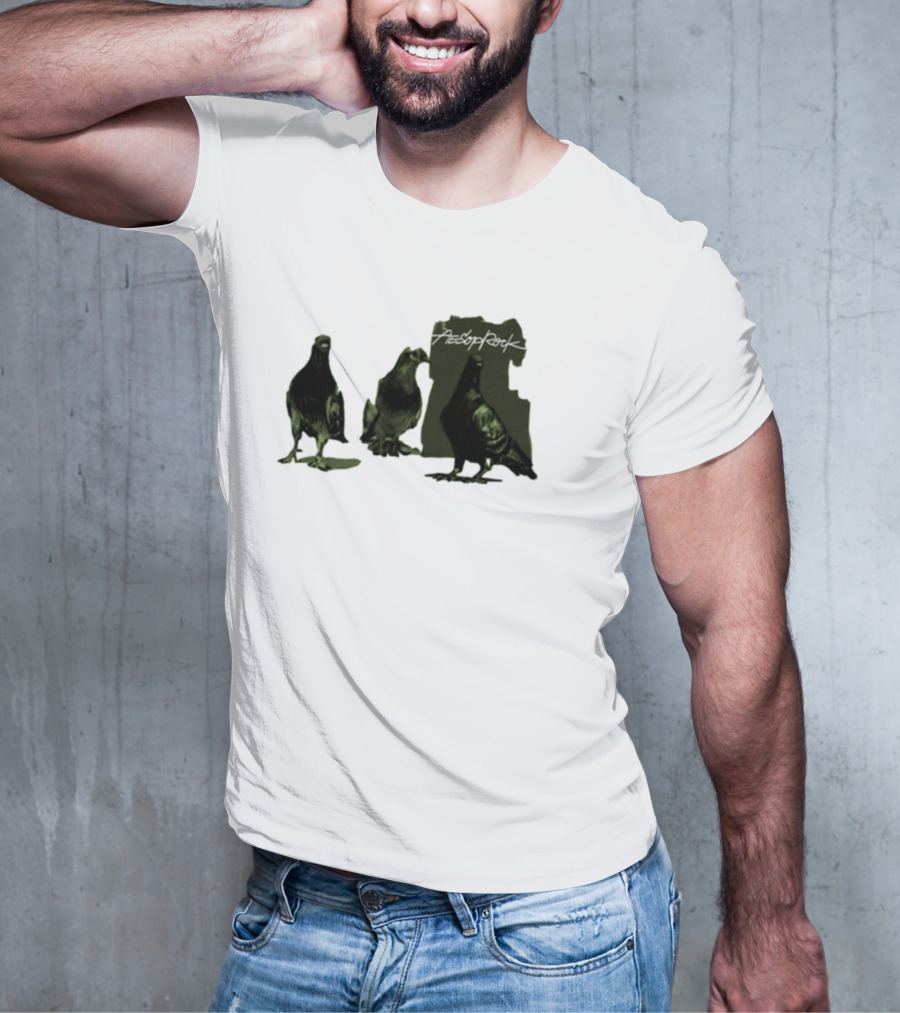 Aesop Rock Pigeonometry Three Pigeons T-Shirt