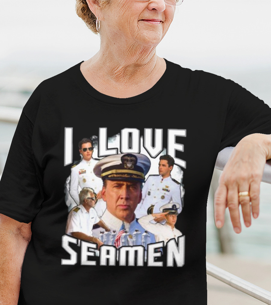 I Love Seamen Captain And Crew Collage T-Shirt